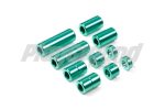 Tamiya 95515 Aluminum Spacer Set (12/6.7/6/3/1.5mm, 2pcs. each) (Green)