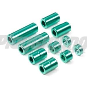 Tamiya 95515 Aluminum Spacer Set (12/6.7/6/3/1.5mm, 2pcs. each) (Green)