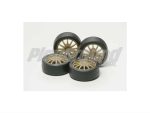 Tamiya 15358 Low-Profile Tire & Wheel Set (Fin)