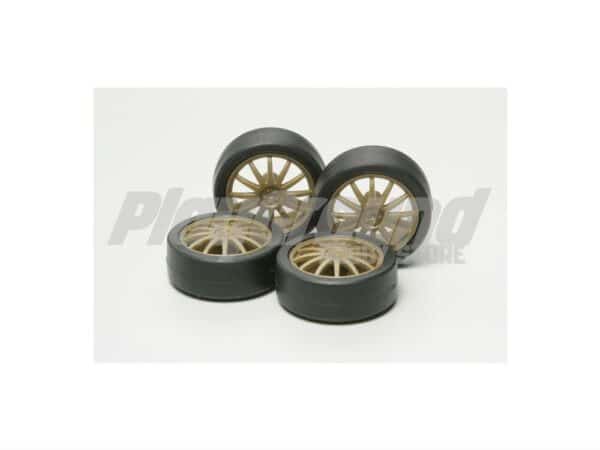 Tamiya 15358 Low-Profile Tire & Wheel Set (Fin)