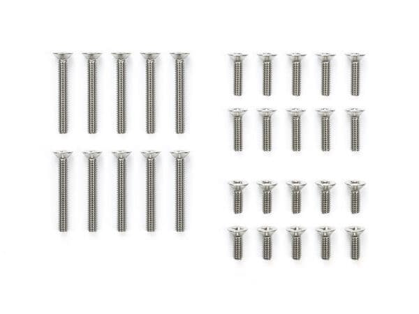 Tamiya 15527 1/32 Mini 4WD JR Stainless Steel Countersunk Screw Set (6/8/15mm)