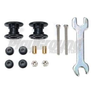 Tamiya 15529 1/32 Mini 4WD Low Friction Plastic Double Rollers (Black/13-13mm)
