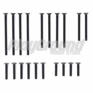 Tamiya 95415 1/32 Mini 4WD Stainless Steel Countersunk Screw Set (10/12/20/25/30mm, Black)