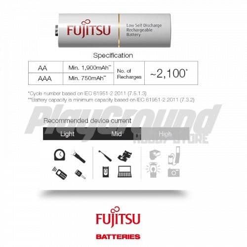 Fujitsu Standard AAA 4 cells 800mAh Rechargeable Battery - HR-4UTC(4B)TW