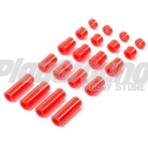 Tamiya 95400 1/32 Mini 4WD JR LW Plastic Spacer Set – 12/6.7/6/3/1.5 (Red)