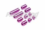 Tamiya 95520 Aluminum Spacer Set (12/6.7/6/3/1.5mm, 2pcs. each) (Purple)