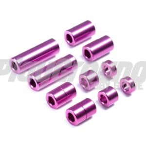 Tamiya 95520 Aluminum Spacer Set (12/6.7/6/3/1.5mm, 2pcs. each) (Purple)