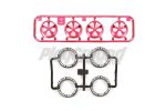 Tamiya 95333 Lo-Pro Tire/Wheel Set Pink Plated (5-Spoke)