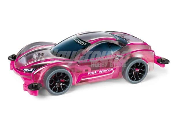 TAMIYA 1/32 MINI 4WD JR RAIKIRI PINK SPECIAL (POLYCARBONATE BODY) (MS CHASSIS)