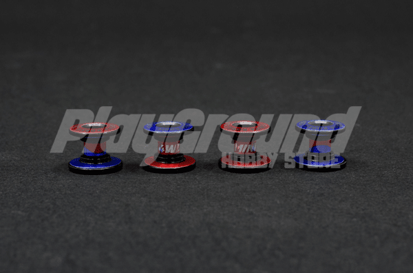 Tamiya Lightweight Double Aluminium Rollers 12-13mm Black TKC 25th Special