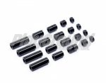 Tamiya 92432 - Aluminum Spacer Set (12/6.7/6/3/1.5mm, 4 Pcs. Each) Black Tamiya Korea 25th Anniversary
