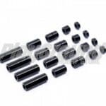 Tamiya 92432 - Aluminum Spacer Set (12/6.7/6/3/1.5mm, 4 Pcs. Each) Black Tamiya Korea 25th Anniversary