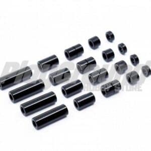 Tamiya 92432 - Aluminum Spacer Set (12/6.7/6/3/1.5mm, 4 Pcs. Each) Black Tamiya Korea 25th Anniversary