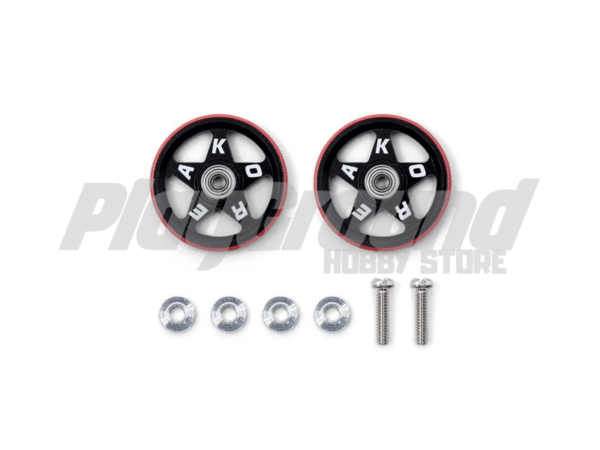 Tamiya 92434 1/32 Mini 4WD 19mm Aluminium Rollers (5 Spokes) w/Plastic Rings Tamiya Korea 25th Anniversary