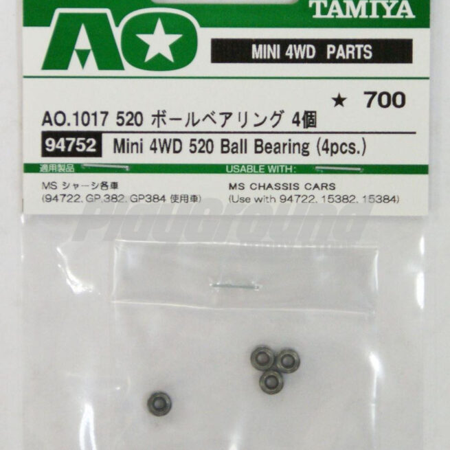 Tamiya 94752 AO 1017 Mini 4WD 520 Ball Bearing (4pcs)