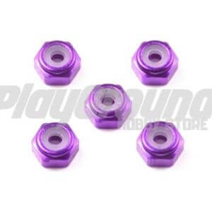 Tamiya 95555 1/32 Mini 4WD 2mm Aluminum Lock Nut (Purple, 5pcs.)