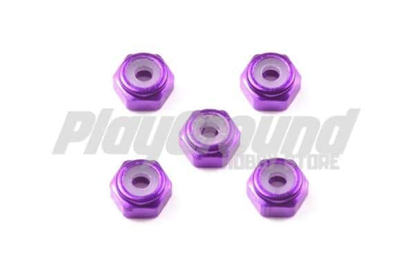 Tamiya 95555 1/32 Mini 4WD 2mm Aluminum Lock Nut (Purple, 5pcs.)