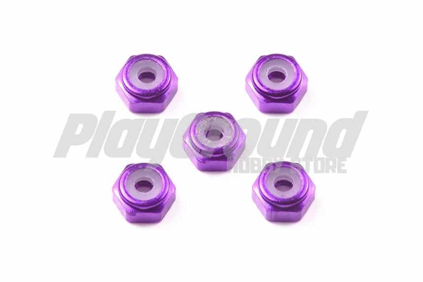 Tamiya 95555 1/32 Mini 4WD 2mm Aluminum Lock Nut (Purple, 5pcs.)