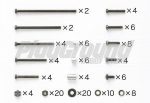 Tamiya 95233 1/32 Mini 4WD Black Plated Screw Set