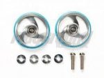 Tamiya 95327 1/32 Mini 4WD Product 19mm Aluminum Rollers w/Plastic Rings (Light Blue)