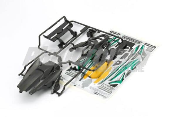 Tamiya 95431 1/32 Mini 4WD DCR-02 Body Parts Set (Gun Metal)