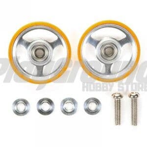 Tamiya 95349 1/32 Mini 4WD JR 17mm Aluminum Rollers – w/Plastic Rings (Orange)