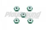 Tamiya 95424 1/32 Mini 4WD 2mm Aluminum Lock Nut (Green, 5pcs.)