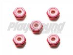 Tamiya 95426 2mm Aluminum Lock Nut (Pink, 5pcs.)