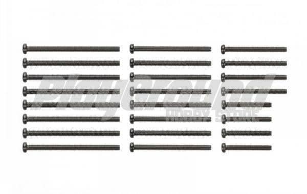 Tamiya 95434 1/32 Mini 4WD Stainless Steel Screw Set (15/20/25/30mm) (Black)