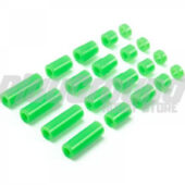 Tamiya 95443 1/32 Mini 4WD Lightweight Plastic Spacer Set (12/6.7/6/3/1.5mm) (Fluorescent Green)