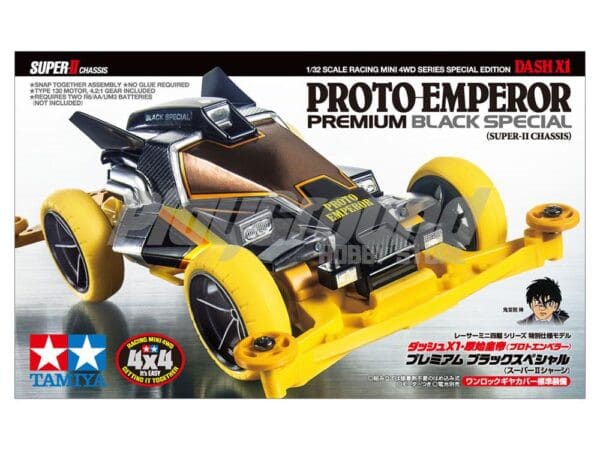 Tamiya 95450 1/32 Mini 4WD Dash-X1 Proto-Emperor Premium Black Special (Super II Chassis)