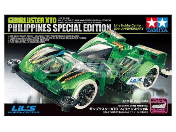 Tamiya 95475 1/32 Mini 4WD Gunbluster XTO Philippines Special Edition (Lil’s Hobby Center 50th Anniversary) (Super FM Chassis)