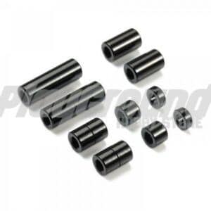 Tamiya 95481 1/32 Mini 4WD Aluminum Spacer Set (12/6.7/6/3/1.5mm, 2pcs. each) (Black)