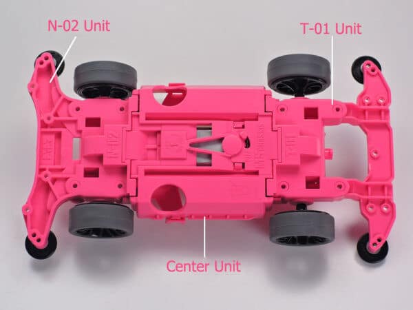 TAMIYA 1/32 MINI 4WD JR RAIKIRI PINK SPECIAL (POLYCARBONATE BODY) (MS CHASSIS)