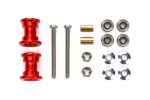 Tamiya 95562 1/32 Mini 4WD Lightweight Double Aluminum Rollers 9-8mm (Red)