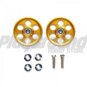 Tamiya 95582 HG Lightweight 19mm Aluminum Ball-Race Rollers (Ringless/Gold)