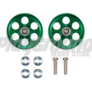 Tamiya 95607 HG Lightweight 19mm Aluminum Ball-Race Rollers (Ringless/Green)