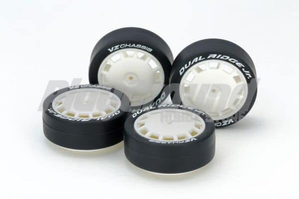 Tamiya 95631 1/32 Super Hard Low Height Tires & Reinforced Dish Wheels (Dual Ridge Jr.)