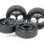 Tamiya Mini 4WD 95635 Super Hard Small Dia. Narrow Tires (24mm) & Reinforced 3-Spoke Wheels