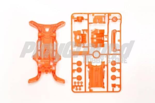 Tamiya 95316 1/32 Mini 4WD AR Fluorescent-Color Chassis Set (Orange)