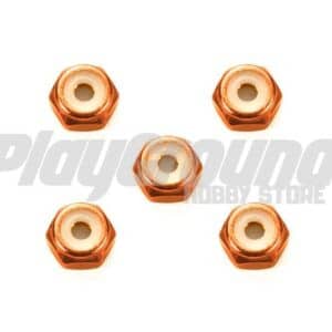 Tamiya 95556 1/32 Mini 4WD 2mm Aluminum Lock Nut (Orange, 5pcs.)