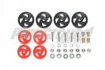 Tamiya 95390 1/32 Mini 4WD Low Friction Roller Set (Black & Red)