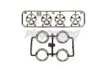 Tamiya 95330 Lo-Pro Tire/Wheel Set Black Plated (5-Spoke)