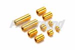 Tamiya 95442 1/32 Mini 4WD Aluminum Spacer Set (12/6.7/6/3/1.5mm, 2pcs. each) (Gold)
