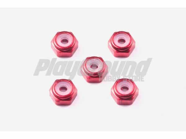 Tamiya 15493 2MM ALUMINUM LOCK NUT RED