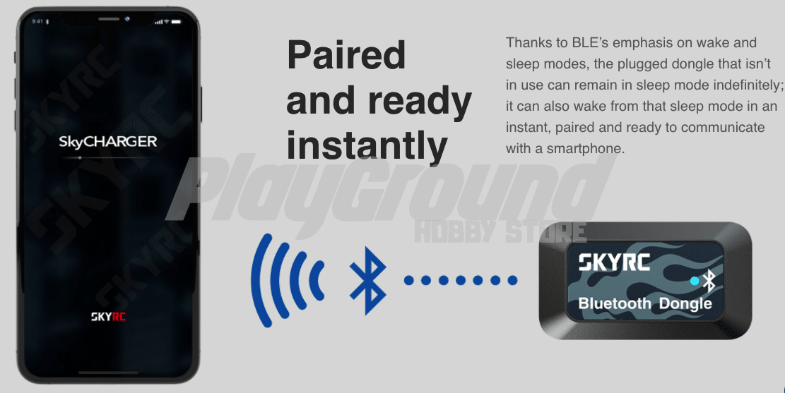 SKYRC Bluetooth Dongle Add Wireless Capabilities to your SkyRC Gears SK-600135 Supported NC2000 iMAX B6 Evo Charger