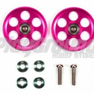 Tamiya 95213 HG Lightweight 19mm Aluminum Ball-Race Rollers (Ringless/Pink)