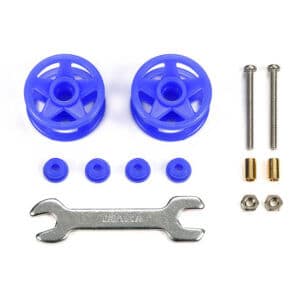 Tamiya 15532 1/32 Mini 4WD Low Friction Plastic Double Rollers (Blue/19-19mm)