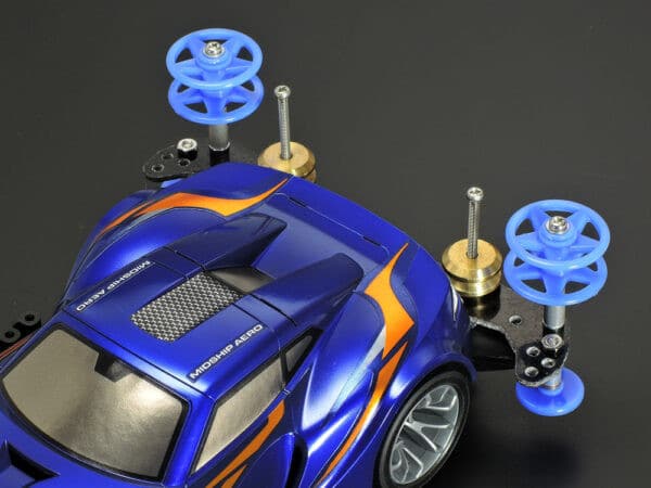 Tamiya 15532 1/32 Mini 4WD Low Friction Plastic Double Rollers (Blue/19-19mm)