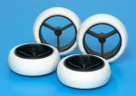 TAMIYA 15414 1/32 NARROW LARGE DIA. WHEEL & WHITE ARCHED TIRES (FOR SUPER X & XX CHASSIS)